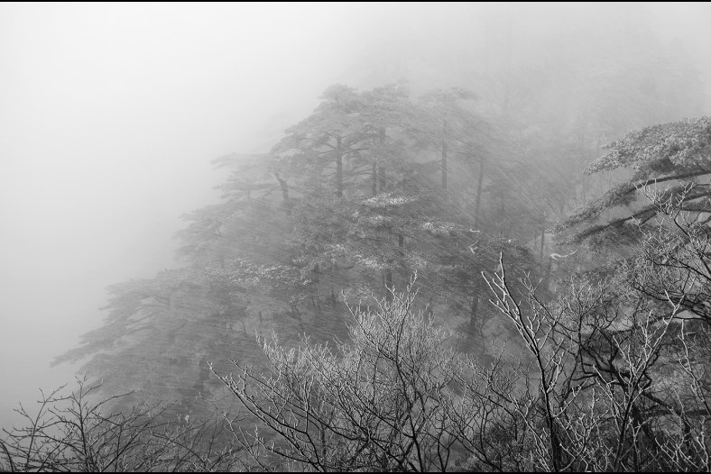 Yellow Mountain in Snowstorm